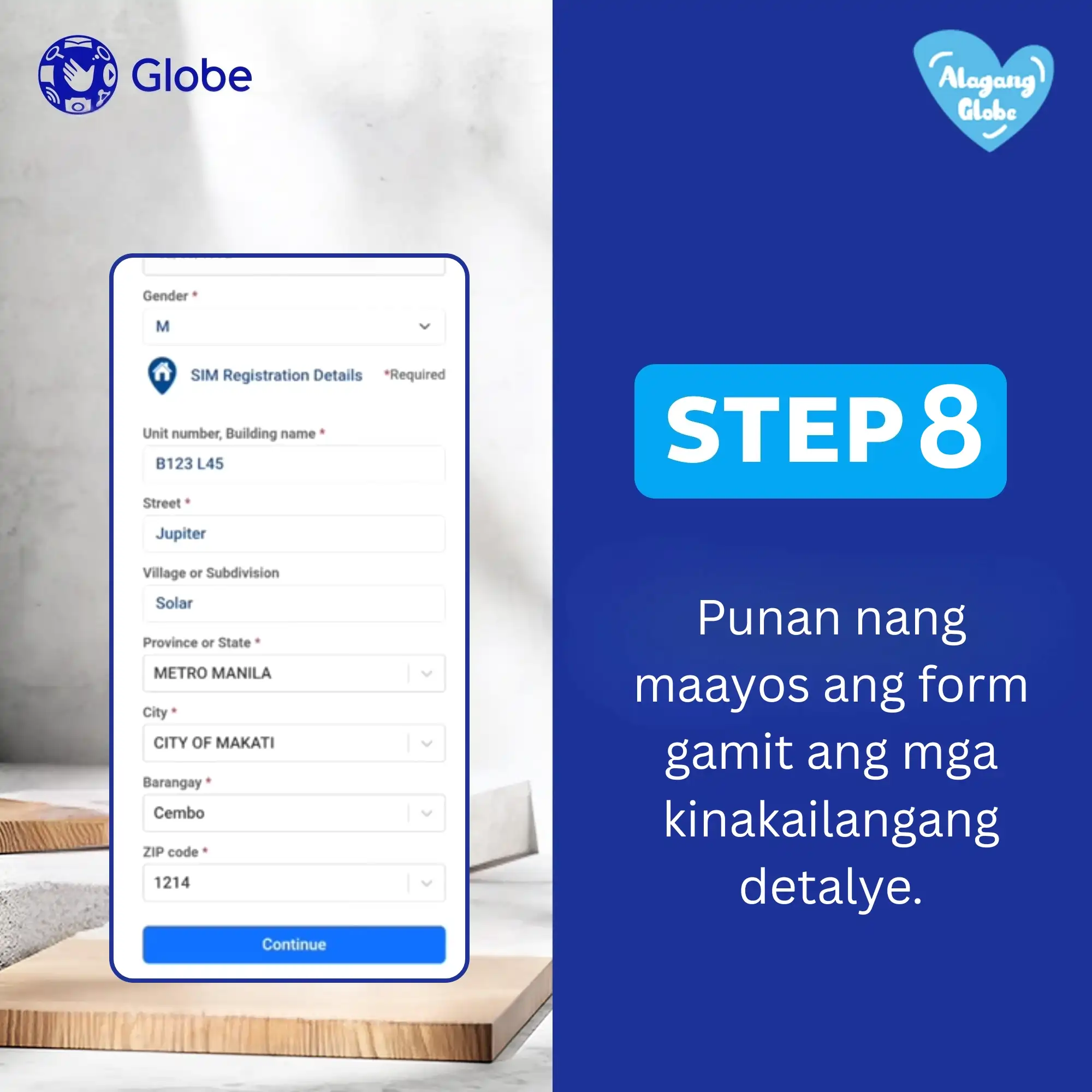 Globe SIM Registration 7 Fill the form