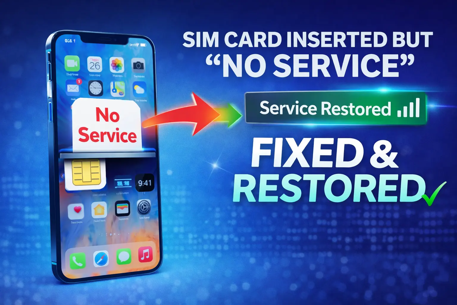 SIM Card Inserted But No Service Fixed